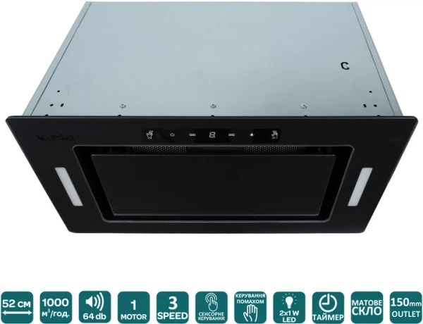 Вытяжка ventolux punto 52 mbg (1000) tc ms - изображение 2