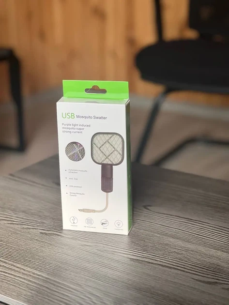 Мини мухобойка USB-ловушка насекомых УФ-свет портативная безопасная, зеленый - Фото 2 Мини мухобойка USB-ловушка насекомых УФ-свет портативная безопасная, зеленый - изображение 2
