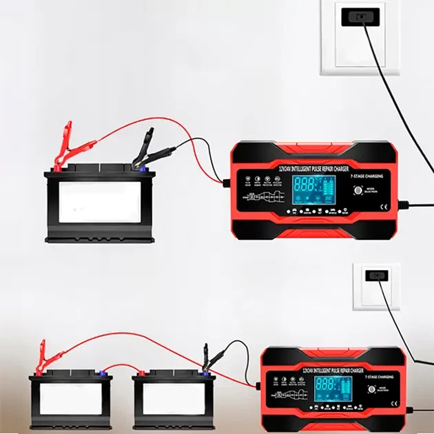 Зарядное устройство для аккумулятора 12v 10a 24v 5a компактное 180 вт - Фото 2 Зарядное устройство для аккумулятора 12v 10a 24v 5a компактное 180 вт - изображение 2