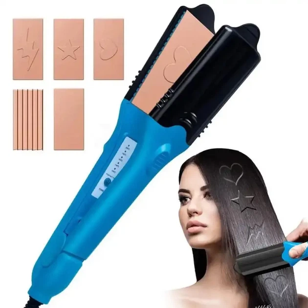 Плойка-выпрямитель для волос со сменными насадками HAIR STYLE XL-619 Утюжок с керамическим покрытием - изображение 3