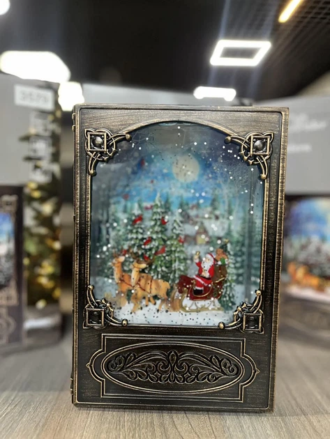 Новорічний музичний нічник-світильник XMAS WDL 24023B, чорний - зображення 2