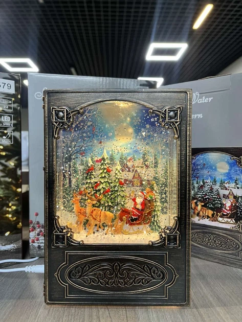 Новорічний музичний нічник-світильник XMAS WDL 24023B, чорний - зображення 6