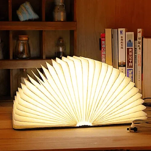 Светильник-книга, ночник книжка VHG Foldable Book Lamp Brown - изображение 5
