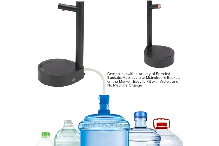 Электронный настольный умный диспенсер/насос для воды с USB зарядки WATER DISPENSER черный - Фото 2 Электронный настольный умный диспенсер/насос для воды с USB зарядки WATER DISPENSER черный - изображение 2