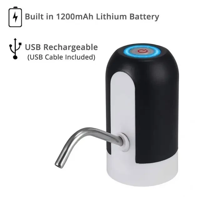 Электрическая помпа для бутилированной воды Automatic water dispenser с подсветкой на бутыль 19 л Черный - изображение 6