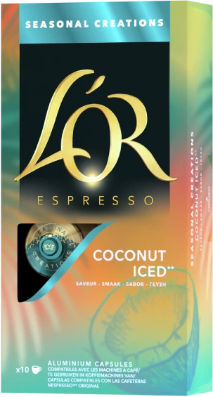 Набор кофе в капсулах L'OR Espresso Iced Coconut 10 упаковок x 10 шт (100 капсул) (8711000581056) - изображение 2