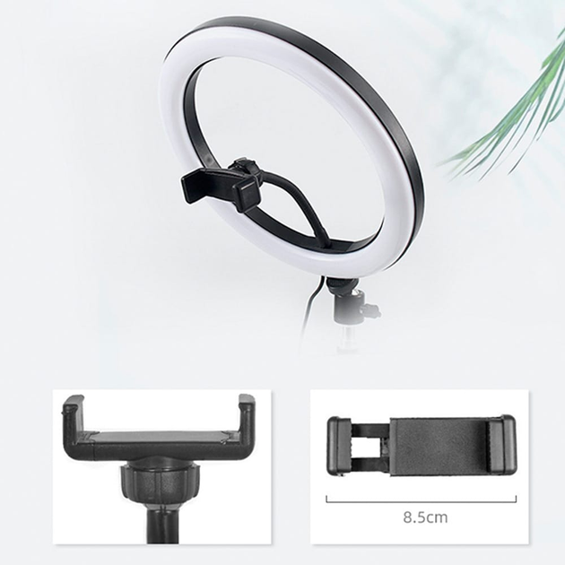 Кільцева світлодіодна лампа UFT TLL04 USB 30 см з тримачем для телефону (UFTTLL04Lamp30) - зображення 5