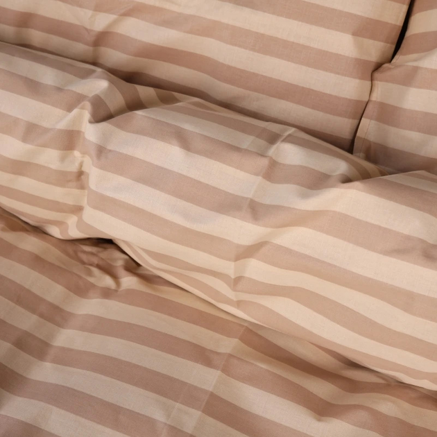 Акція на Підковдра MirSon King Size 220х240 см Ranforce Elite 17-0610 Stripe Light Brown від Rozetka