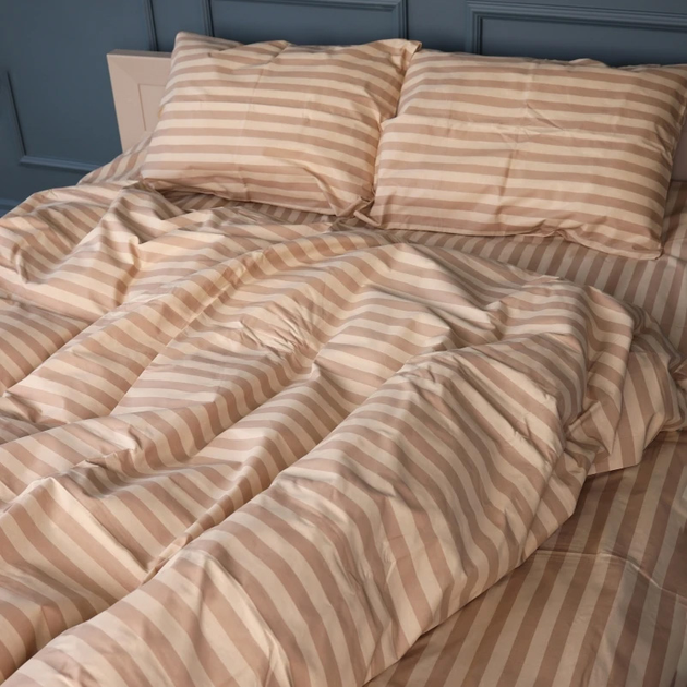 Комплект постільної білизни MirSon Євро 200х220 см 17-0610 Stripe Light Brown Бязь від Rozetka на платформі USKIDKA Акція на Комплект постільної білизни MirSon Євро 200х220 см 17-0610 Stripe Light Brown Бязь від Rozetka