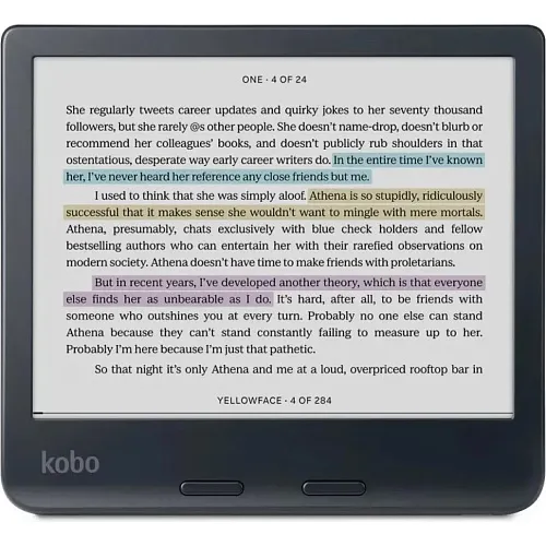 Електронна книга 7" Kobo Libra Colour / 32ГБ / Wi-Fi / Bluetooth / SD слот / Сенсорний E-Ink екран (1680 × 1264) / Вологозахищеність IPX8 / Чорна Б/В b1 - зображення 3