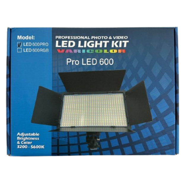 Профессиональный видеосвет Varicolor PRO LED U600+ (3200-5600K) с сетевым адаптером + Штатив - Фото 7 Профессиональный видеосвет Varicolor PRO LED U600+ (3200-5600K) с сетевым адаптером + Штатив - изображение 7