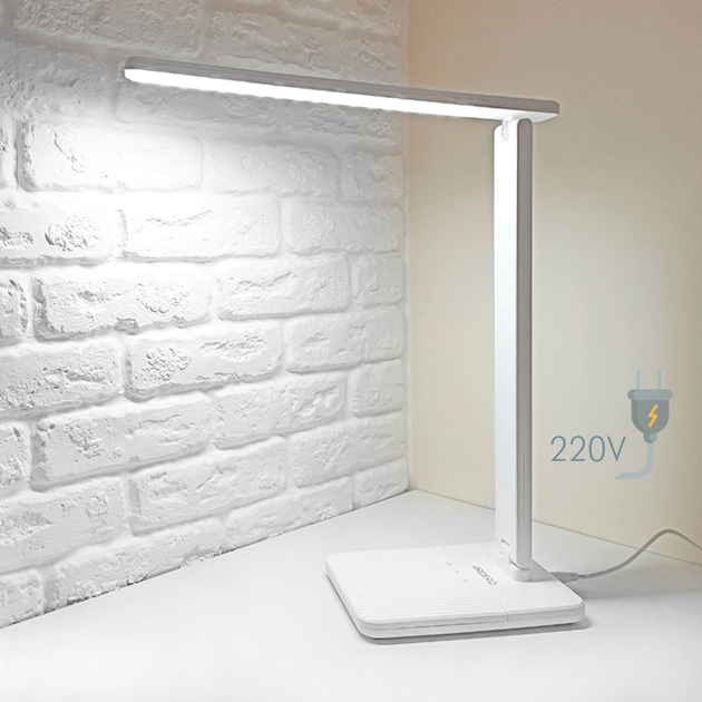 Светодиодная настольная LED лампа Ardero DE1735 ARD 16W 2700К-6500K 1000Lm (Feron) 180х138х400мм яркая серая - изображение 8