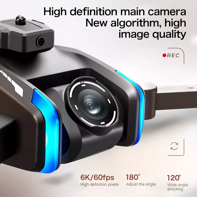 Квадрокоптер дрон XT808 4K GPS с камерой 2-осевой подвес FPV до 1.2 км до 25 мин пульт с экраном 4.5" Wi-Fi 5G EIS + кейс 1 АКБ - изображение 9