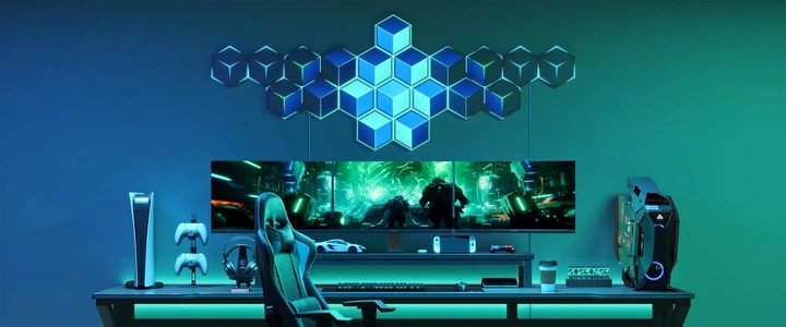 Набір настінних світильників Govee H606A Glide Hexagon Light, 7, RGBIC, WI-FI/Bluetooth Білий (6974316998662) - зображення 11