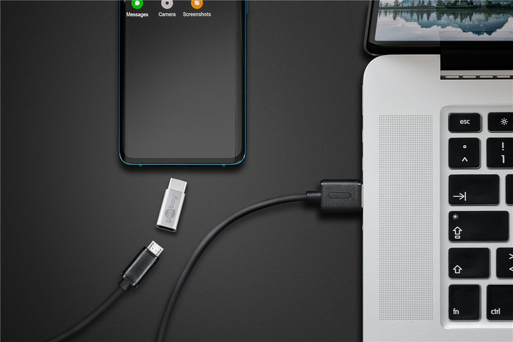 Adapter Goobay USB Type-C - Micro-USB Black (4040849566363) - obraz 4