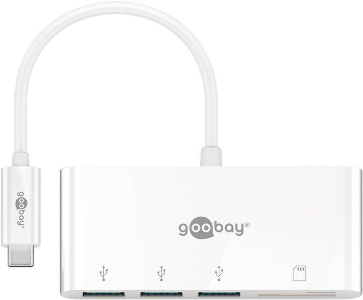 Adapter Goobay USB-C do USB-A/SD/microSD Multiport White (4040849620973) - obraz 2