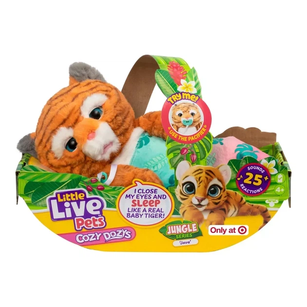 Интерактивная игрушка плюшевый Тигр Little Live Pets Cozy Dozys Jungle Series Java The Tiger - Фото 1 Интерактивная игрушка плюшевый Тигр Little Live Pets Cozy Dozys Jungle Series Java The Tiger - изображение 1