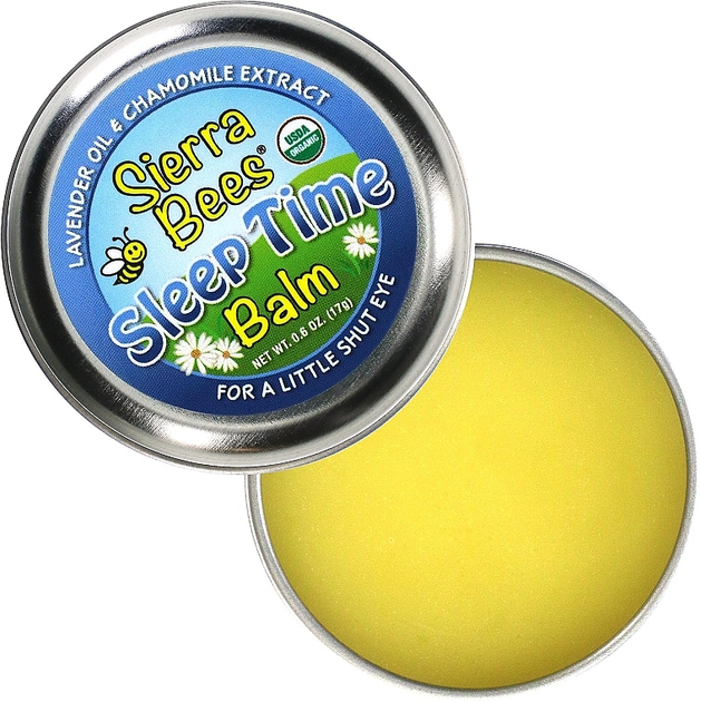Органічний бальзам для спокійного сну "Лаванда та ромашка" - Sierra Bees Sleep Time Balm Lavender & Chamomile 17g. - зображення 2