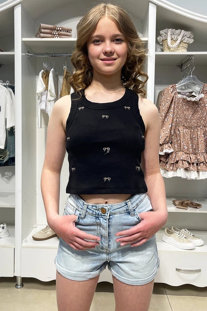 Шорты A-yugi Jeans 164 см Голубой (2125000865270) - Фото 8 Шорты A-yugi Jeans 164 см Голубой (2125000865270) - изображение 8