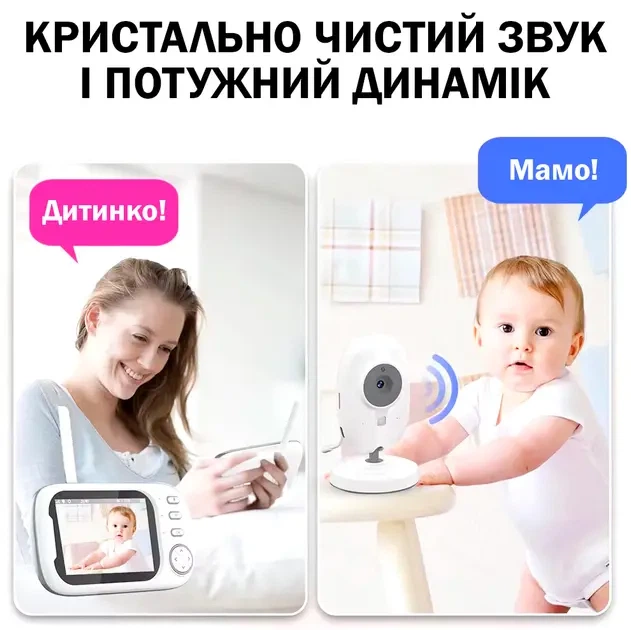 Видеоняня с дисплеем для мамы и детей для наблюдения камера и аудио связь ABM600 - изображение 7