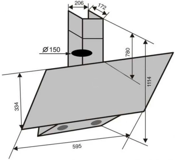 Вытяжка ventolux mirror 60 mbg (1000) tc ms th - Фото 7 Вытяжка ventolux mirror 60 mbg (1000) tc ms th - изображение 7