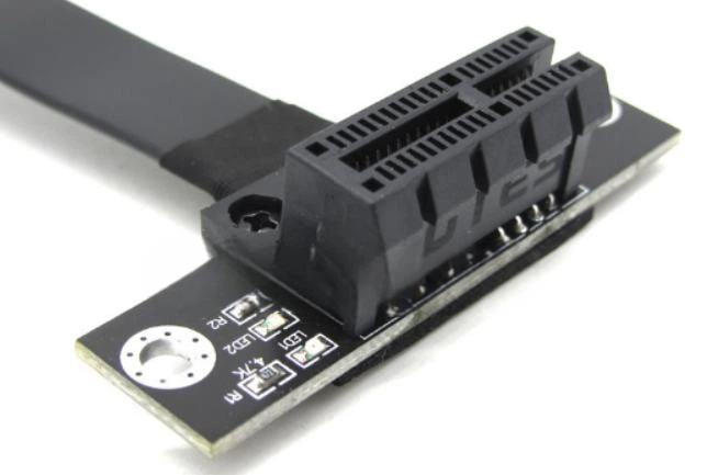 Райзер гибкий REV 3.0 шлейф PCI-E 3.0 1x -> 1x 180 на 90 градусов 50 см Черный - изображение 3
