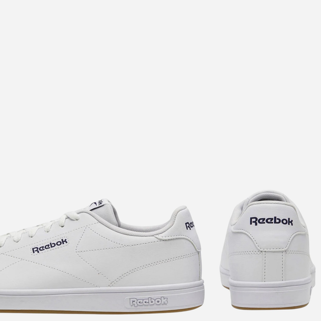 Чоловічі кеди низькі Reebok Court Clean 100074368 45.5 (11UK) Білі з синім (1200143033357) - зображення 3