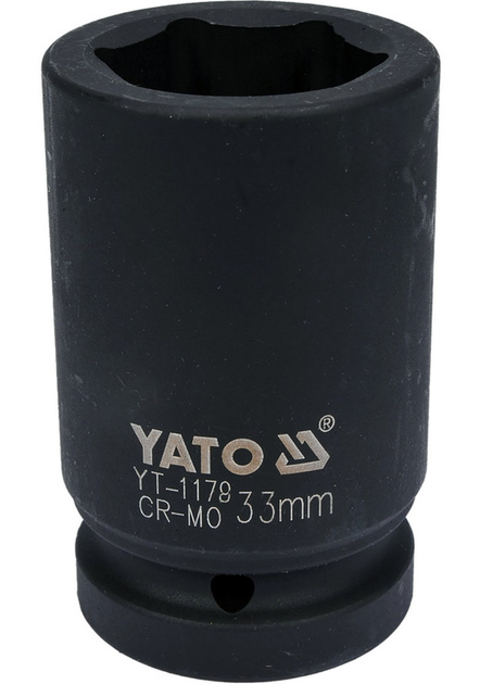 Головка торцева ударна YATO шестигранна подовжена 1" 33 мм (YT-1178) - зображення 1