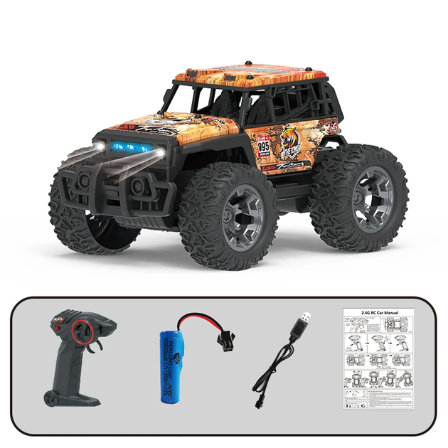 Радіокерована машинка джип JJRC Q181 Off-Road 1:20 - міні монстр-трак 20 км/год - Фото 3 Радіокерована машинка джип JJRC Q181 Off-Road 1:20 - міні монстр-трак 20 км/год - зображення 3