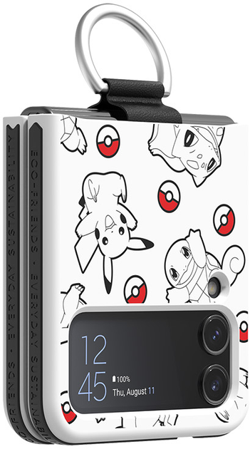Панель Samsung Pokémon Cover with Ring для Galaxy Flip 4 White (GP-FPF721HOPWW) - зображення 2