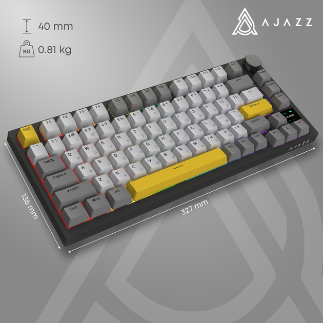 Клавиатура беспроводная Ajazz AK820 Pro Flying Fish Switch Purple
