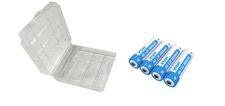 Аккумуляторная батарея AA XTAR Light Blue 1.2V Ni-MH 2600мАч | макс. розряд - 1,3А | набір 4шт. у пласт. кейсі - Фото 2 Аккумуляторная батарея AA XTAR Light Blue 1.2V Ni-MH 2600мАч | макс. розряд - 1,3А | набір 4шт. у пласт. кейсі - зображення 2
