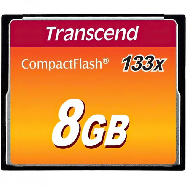 Карта памяти Transcend 8Gb Compact Flash 133x (TS8GCF133) - изображение 1