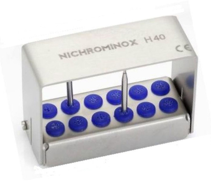Підставка для стоматологічних борів Nichrominox червона 206012.3 (2000997430949) - зображення 1