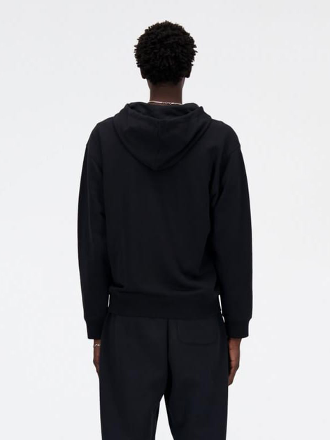 Bluza męska rozpinana streetwear z kapturem New Balance Stacked Logo MJ41501 S Czarna (197375352503) - obraz 2