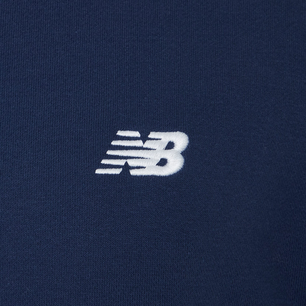 Толстовка на блискавці чоловіча New Balance Stacked Logo MJ41501 S Темно-синя (197375352565) - зображення 7