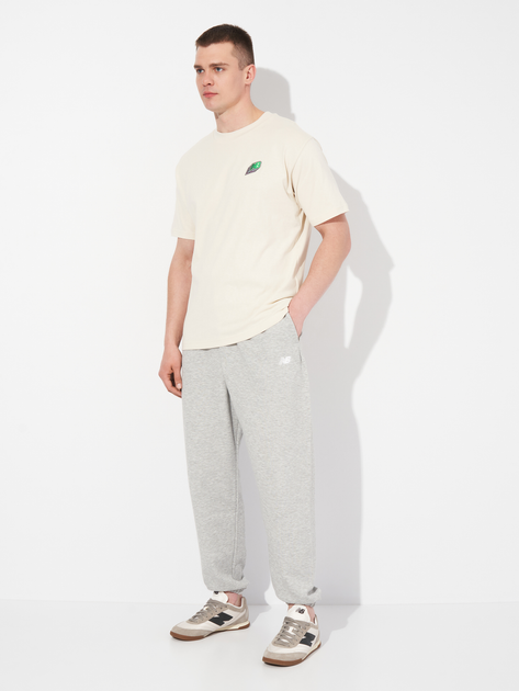 Spodnie dresowe męskie New Balance Small Logo MP41519 XL Szare (197375356778) - obraz 3