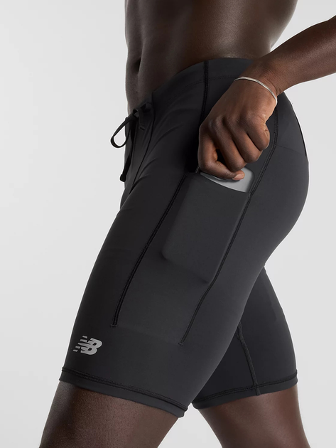 Спортивні шорти чоловічі New Balance Sleek Pocket MS51271 L Чорні (197967259418) - зображення 4