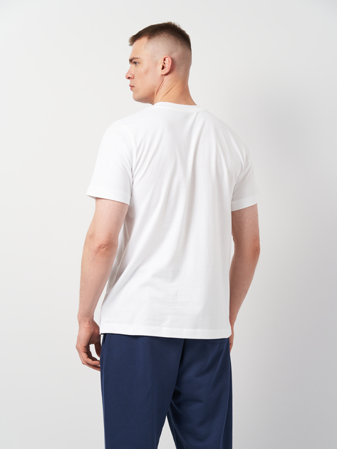 Футболка бавовняна довга чоловіча New Balance Stacked Logo MT41502 L Біла (196941811338) - зображення 2
