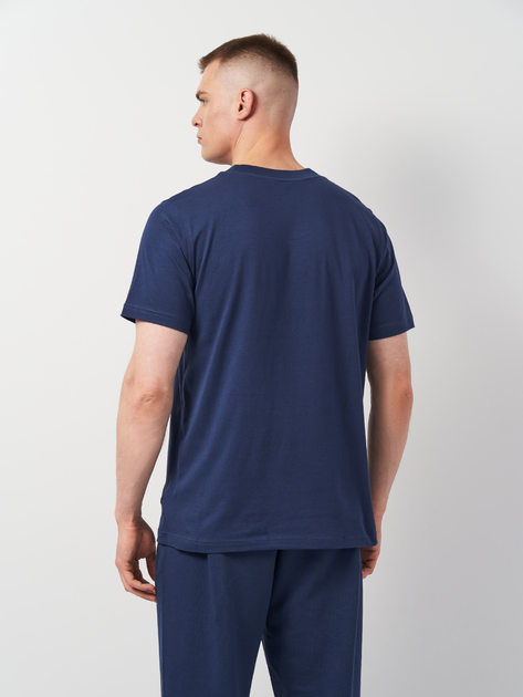 T-shirt męski bawełniany New Balance Stacked Logo MT41502 S Granatowy (196941811239) - obraz 2