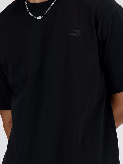 Футболка бавовняна довга чоловіча New Balance Athletics MT41533 XL Чорна (197375337876) - зображення 4