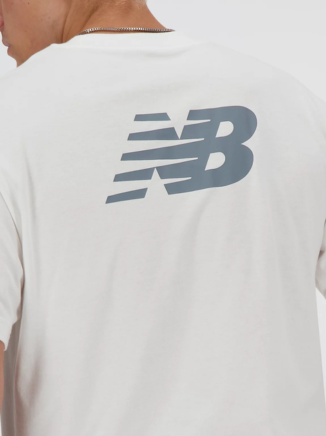 Футболка довга чоловіча New Balance Sport Essentials Logo MT41580 2XL Біла (196941809946) - зображення 4