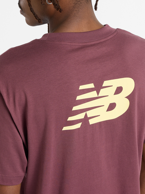 T-shirt męski New Balance Sport Essentials Logo MT41580 XL Bordowy (197967283017) - obraz 4