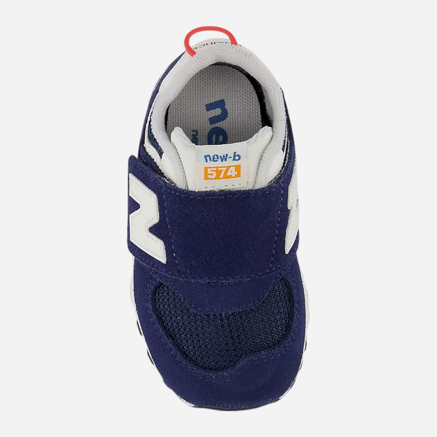 Buty sportowe chłopięce na rzepy New Balance 574 NW574VPN 23.5 (7US) Granatowe (197967795718) - obraz 4