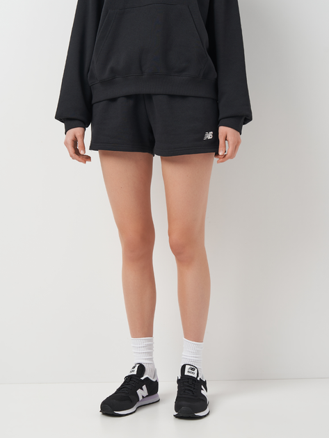 Spodenki sportowe damskie krótkie New Balance Nb Small Logo WS41500 XS Czarne (197375375519) - obraz 1