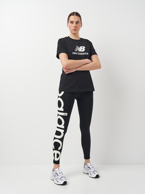 Футболка бавовняна довга жіноча New Balance Sport Essentials Jersey Logo WT41502 L Чорна (197375382951) - зображення 3