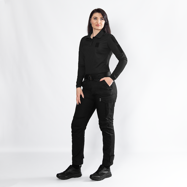 Поло Pani Paladin Long CoolPass Pique LT Чорне (8882), XS - зображення 2