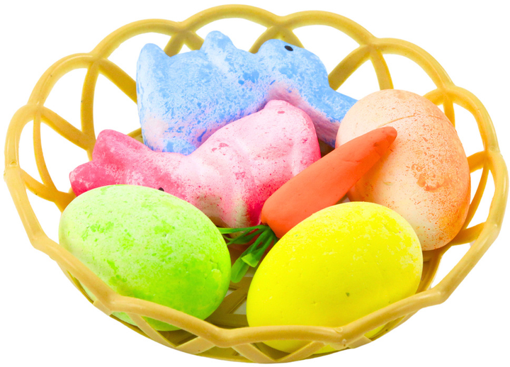 Zestaw dekoracji wielkanocnych Lean Toys Koszyk + Marchewka + Jajka 3 szt + Króliczki 2 szt (21320) (5905991037538) - obraz 3