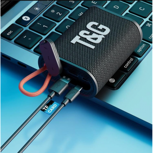 Портативная Bluetooth 5.3 с подсветкой колонка T&G 396 5 Вт радио Черная - Фото 3 Портативная Bluetooth 5.3 с подсветкой колонка T&G 396 5 Вт радио Черная - изображение 3