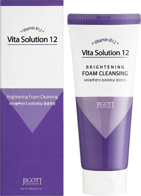 Pianka do mycia twarzy Jigott Vita Solution 12 rozjaśniająca 180 ml (8809541281877) - obraz 2